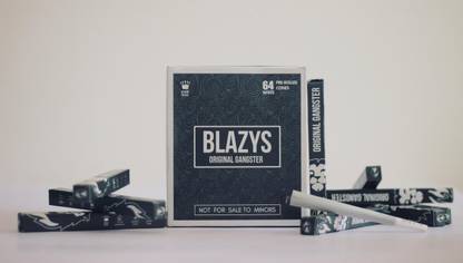 original gangster Blazy Pre-Rolled Cones Straight-lined King Size 14 gsm Paper Roll
