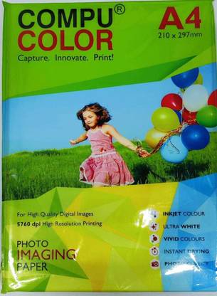 कम्पू कलर High Gloss अनरुल्ड A4 फोटो पेपर