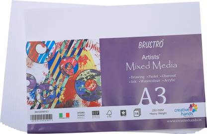BRuSTRO mixed media paper unruled A3 250 gsm A4 paper