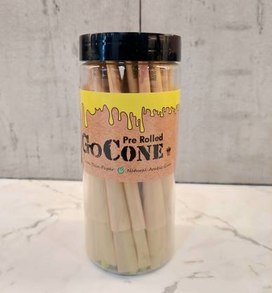CAPTAIN GOGO GoGo Pre rolled unbleaches rolling paper 50 cone (Exclusive and Premium) Pre rolled King Size 13 gsm Paper Roll