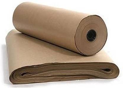 Eco Kraft Brown Packaging Paper Sheet 36 Inch * 10 Mtr For E-Commerce, Shipping, Packaging & DIY Projects 120 gsm Paper Roll
