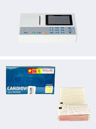 Schiller ECG Paper For CARDIOVIT AT-1 G2 320 Sheets In One Pack Length 80 mm And Height 70 mm 58 gsm Graph Paper