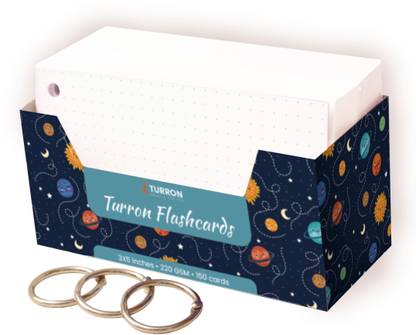 Turron 150 Index Flash cards Unruled 3 inches x 5 inches 200 gsm Craft paper