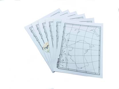 CRAFTWAFT OUTLINE MAP OF AUSTRALIA BLANK A4 67 gsm A4 paper