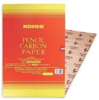 KORES Kores Pencil Carbon Paper 5010 White 100 Sheets No A4 210330 gsm Carbon Paper