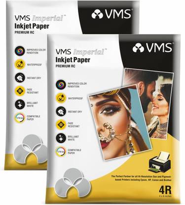VMS Imperial High Glossy 4R (4x6) Photo Paper 2 x 100 Sheets 270 gsm Inkjet Paper
