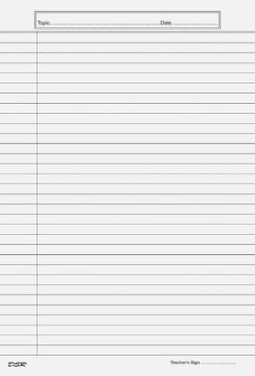 Eclet 120+ GSM 50 Sheet A4 one side Ruled Thick Project Sheets one side Ruled A4 120 gsm Coloured Paper