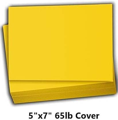 Eclet 40 pcs yellow Color Sheets Copy Printing Papers/ Art and Craft Paper A4 Sheets Double Sided Colored Origami School, Stationery A4 150 gsm Coloured Paper