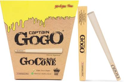 CAPTAIN GOGO Pre pack of 56 Unbleaches rolling paper king size pre rolled King Size 13 gsm Paper Roll