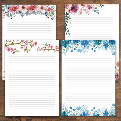 जसलन Letter Writing Paper रूल्ड A4 प्रोजेक्ट पेपर