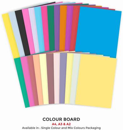 NEELGAGAN Dark Yellow Color Sheets (Plain-Thick) In 1. Packet 20 Sheet Unruled A4 140 gsm Coloured Paper