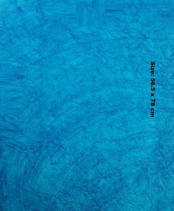 First Click Handmade Paper Set of 5 BLUE color Sheets Unrued 56.5 x 78 cm 210 gsm Craft paper