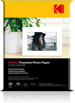 KODAK Inkjet Photo Paper 20 Sheets Glossy A4 200 gsm Inkjet Paper