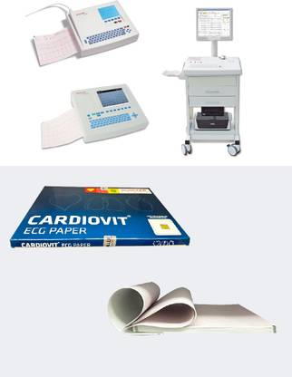Schiller ECG Paper For CARDIOVIT AT-2 series/CS-200 / AT-180 / AT-170 200 Sheets In One Pack Length 280 mm And Height 210 mm 58 gsm Graph Paper