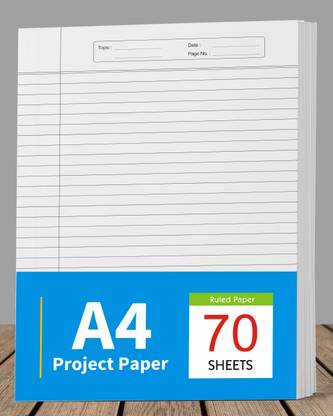 My Diariez Both Side Ruled Project Paper Ruled A4 70 gsm A4 paper