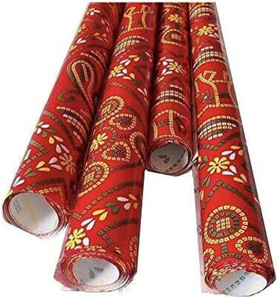 Sejas Collections Jaipuri Design Abri (40 Pcs) Gift Wrapping Paper Sheets, Pooja paper Chunri Papers 70X55 CM 100 gsm Multipurpose Paper