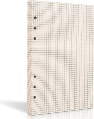 INNAXA A5 Grid Refill Paper,6 Hole Punched,80 Sheets/160 Pages Graph A5 100 gsm Journal Paper
