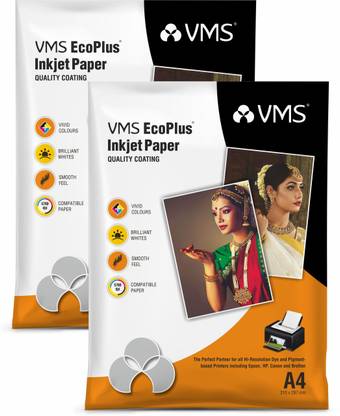 VMS Eco Plus Glossy Photo Paper (2x 50Sheets) A4 180 gsm Photo Paper