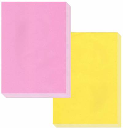 ESCAPER Rose & Lemon Colour Paper A4 Size Bundle (160 Sheets Pack - 297mm x 210mm) Unruled A4 75 gsm A4 paper