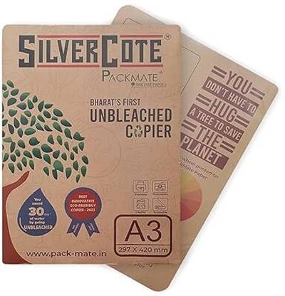 packmate Silvercote Unbleached Copier unruled A3 80 gsm Multipurpose Paper