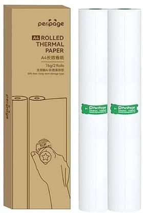 PeriPeri A4 Thermal Paper, Printing Paper, 210x30mm 2Rolls 8inch Paper For PeriPage A40 PeriPage A4 210 gsm A4 paper