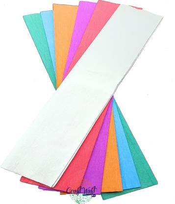 CRAFTWAFT Large Wrinkled Crepe Paper Sheet for Craft, DIY, Decor, Flower Making & Wrapping Wrinkled (40x20 inch) (102x51 CM) 35 gsm Craft paper