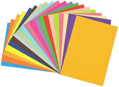 Eclet 90 gsm 50 sheet 5 sheet x 10 neon colour art and craft double side color sheet A4 90 gsm Coloured Paper