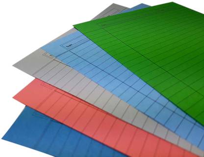 Redge A4 Size One Side Ruled Color A4 Project Sheets For Project/Assignment/Practical One Side A4 90 gsm Multipurpose Paper