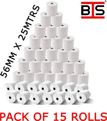BIS POS THERMAL PAPER ROLL 56MM (2inch) X 15MTRS 50 gsm Thermal Paper