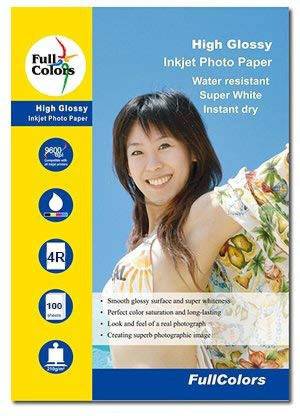 Full Colors High Glossy Photo Paper 4R (4x6) (2 x 100 Sheets) 210 gsm Photo Paper