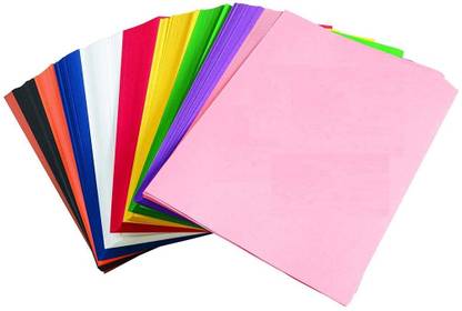 Eclet Eclet 100 pcs A4 Size Color Sheets (10 Sheets Each Color) Art and Craft Paper Double Sided Colored(Length -27.5 cm Width - 20.3 cm) A4 90 gsm Coloured Paper