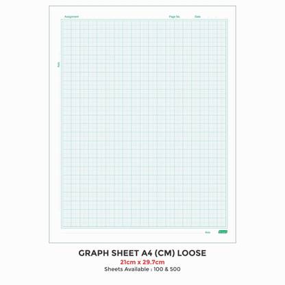 NEELGAGAN Graph Sheet A4 (CM), (21cm X 29.7cm) Loose Ruled A4 50 gsm Graph Paper