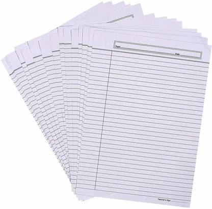 DSR A4 Single Side Ruled Paper-100 GSM Thick Paper, Pack of 40 Sheets | Ideal for Projects, Assignments, Practicals, and Homework A4 100 gsm A4 paper