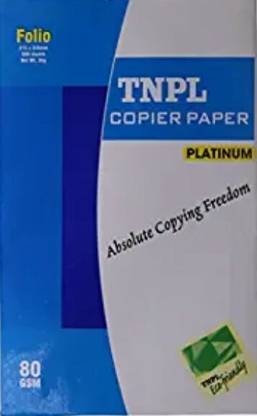 TNPL 500 SHEETS PLAIN FOLIO 80 gsm Printer Paper