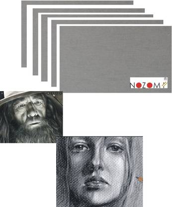 NOZOMI A5-SIZE-GREY-SHEETS-50 Unrule A 5 size ( 148 mm X 210 mm) 160 gsm Drawing Paper