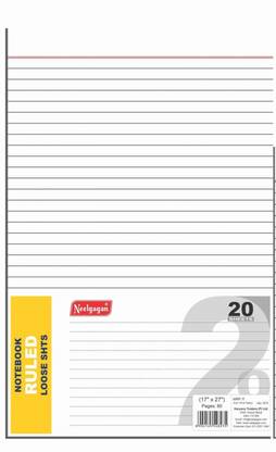 NEELGAGAN Answer Sheets Plain-Dasta, 80 Pages (20 Sheets) Folded (16"x26") Plain 16"x26" 70 gsm A4 paper