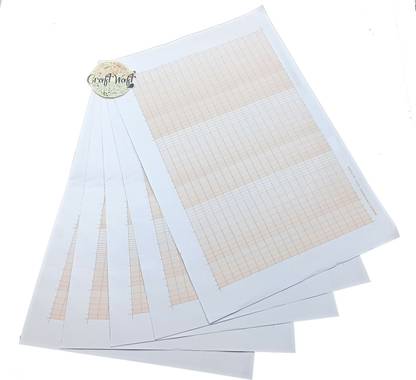 CRAFTWAFT Semi log 3 cycle pack of 10 SEMI LOG 3 CYCLE 14.5 X 9.8 INCH 100 gsm Graph Paper