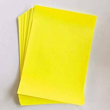 Eclet 50 Sheets Yellow Cardstock Paper, Thick and Smooth A4 Card Stock Perfect for Invitations, DIY Cards, Arts and Crafts A4 180 gsm Coloured Paper