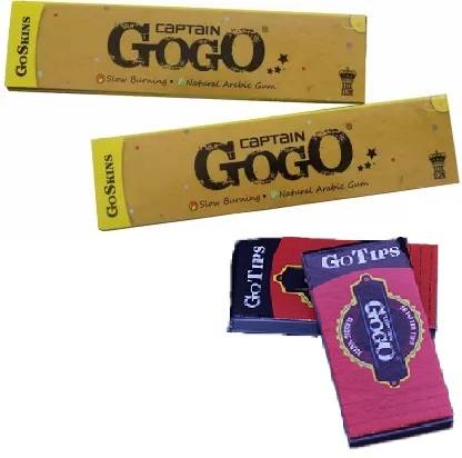 TANISHKA EXPORT Natural Two Brown King size GoGo Paper and two GO TIPS Unruled Small 13 gsm Drawing Paper