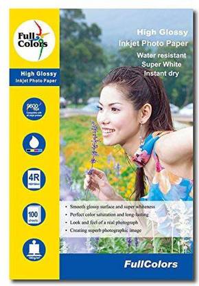 Full Colors High Glossy Photo Paper 4R (4 x 6) 1 x 100 Sheets 180 gsm Photo Paper