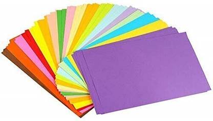 Eclet A4 50 pcs(10 Sheets Each Color) ) Color A4 Medium Size Sheets Art and Craft Paper Double Sided Colored(Length -27.5 cm Width - 20.3 cm A4 90 gsm Coloured Paper