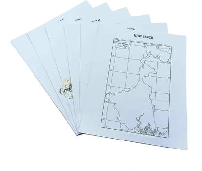 CRAFTWAFT PHYSICAL MAP WESTBENGAL BLANK A4 67 gsm A4 paper