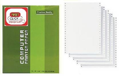 First Click Computer Paper Dot Matrix Printing Paper,1 Part 1000 Sheet 801 NO. Unruled 25.4 x 30.4cm 70 gsm Printer Paper