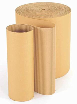 Eco Kraft Golden Shade N Flute 30 Inch 5 Mtr For E-Commerce, Shipping, Packaging & DIY Projects 140 gsm Paper Roll