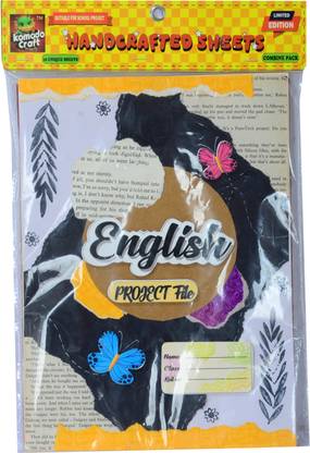 komodo craft KOMODO Handcrafted Project Sheets /English/ Ideal For School Project no 21 x 29 cm 180 gsm A4 paper