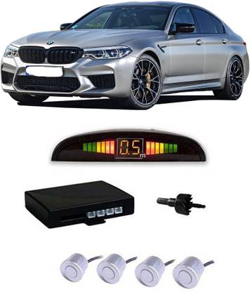 JazzBros JB67 Silver Car Reverse Parking Sensor with LED Display 4 Sensor J67 Parking Sensor
