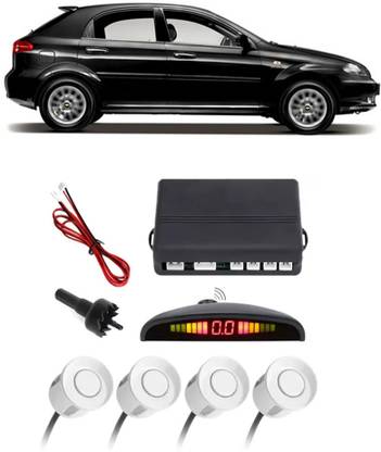 Gadzooks GS86 Silver Car Reverse Parking Sensor with LED Display 4 Sensor G86 Parking Sensor