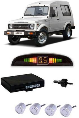 JazzBros JB303 Silver Car Reverse Parking Sensor with LED Display 4 Sensor J303 Parking Sensor