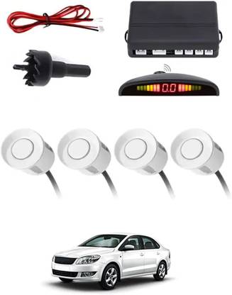 zplus 4White Parking Sensor With LED Display Increased Safety For Car-214 Safety of Passengers/Car One Alarm Kit-1565 Parking Sensor