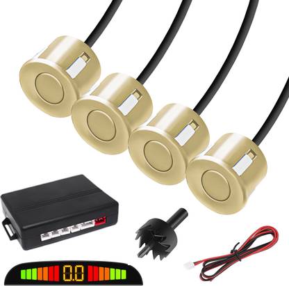 CARZEX Reverse Parking Sensor with LED Display Object Detectors for Car Buzzer and Ultrasonic Reverse Parking Auto Radar Detectors Parking Sensor